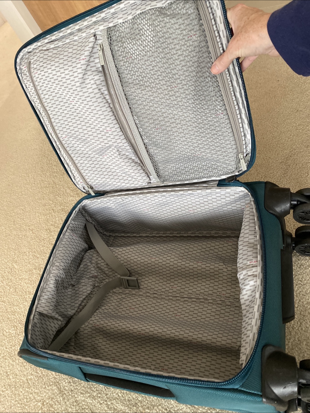 Delsey Carry-On Suitcase - Teal - photo 4