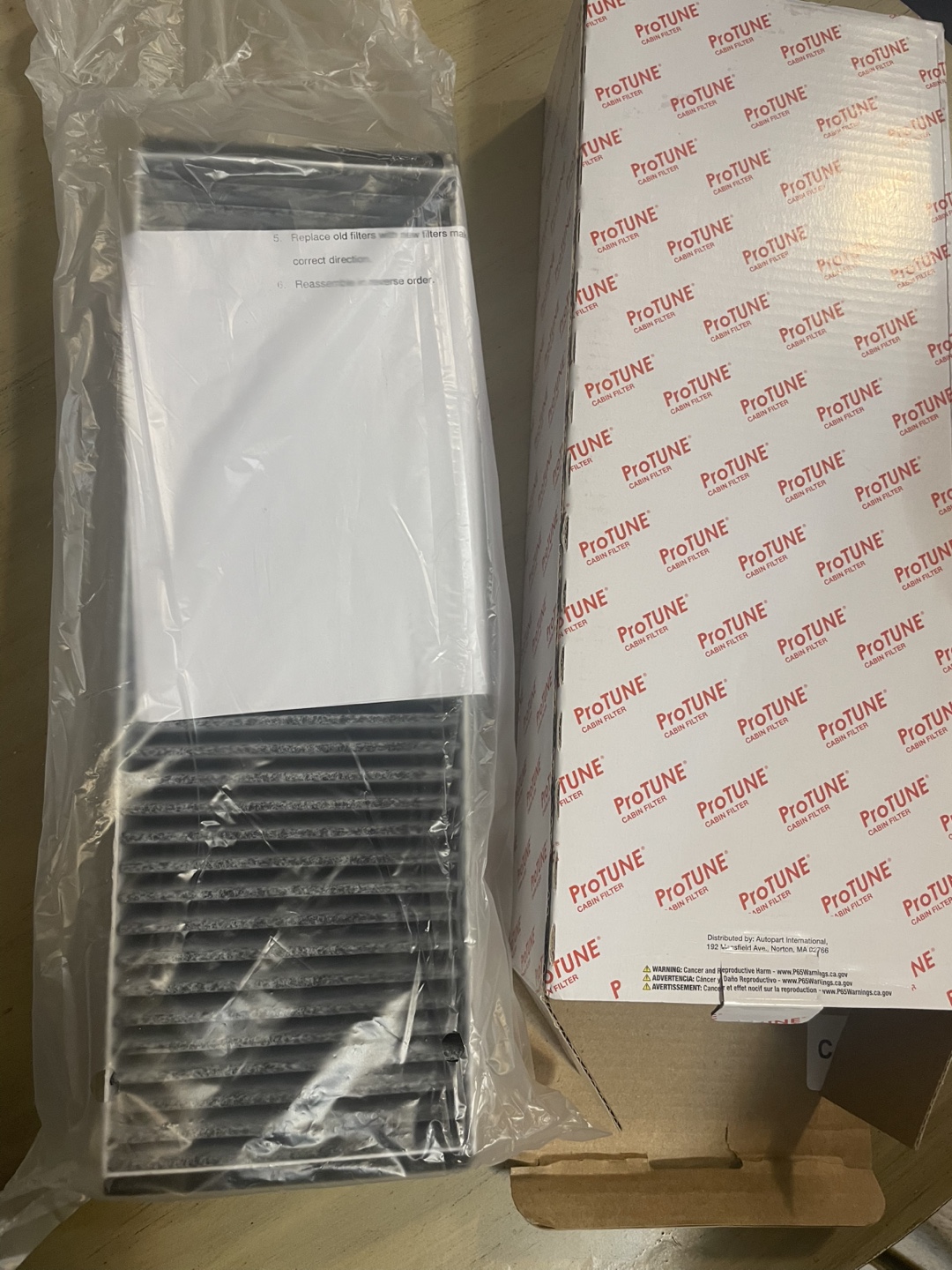Audi A6 New Protunes Cabin Air Filter - photo 3