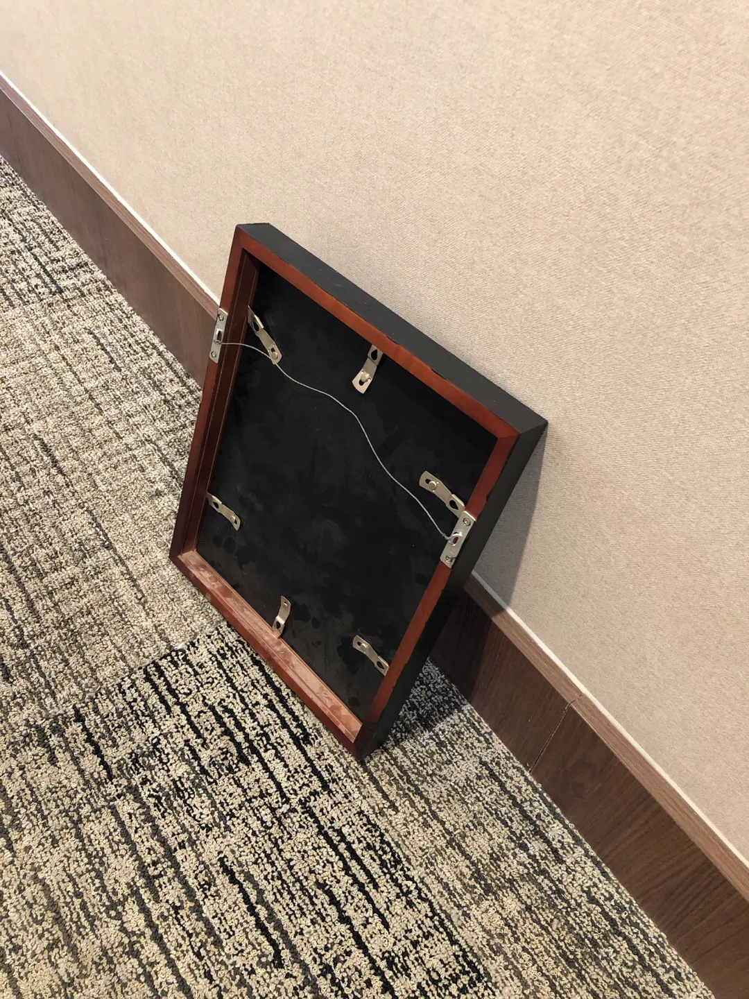 Black framed wall mirror 39*31cm image indicator(4)