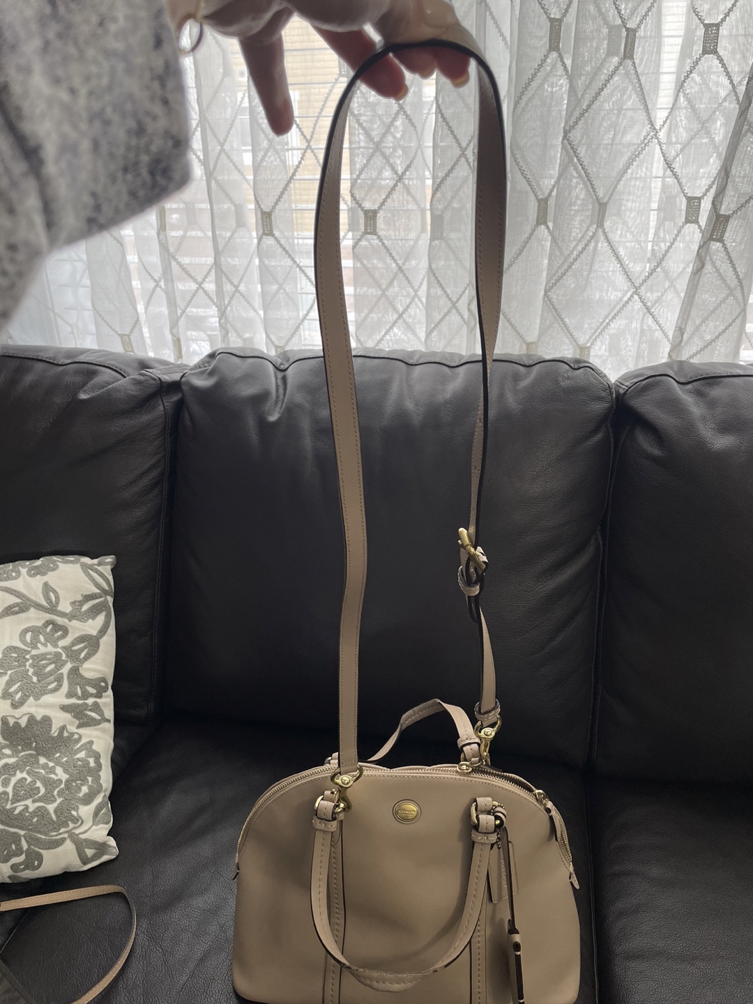 Coach Satchel Handbag Beige - photo 3