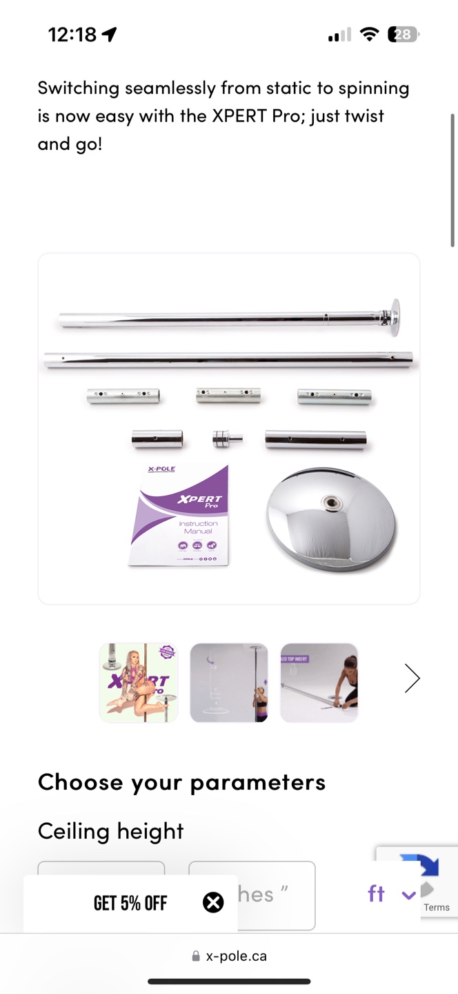 XPERT Pro X-Pole - Ceiling Mount Pole