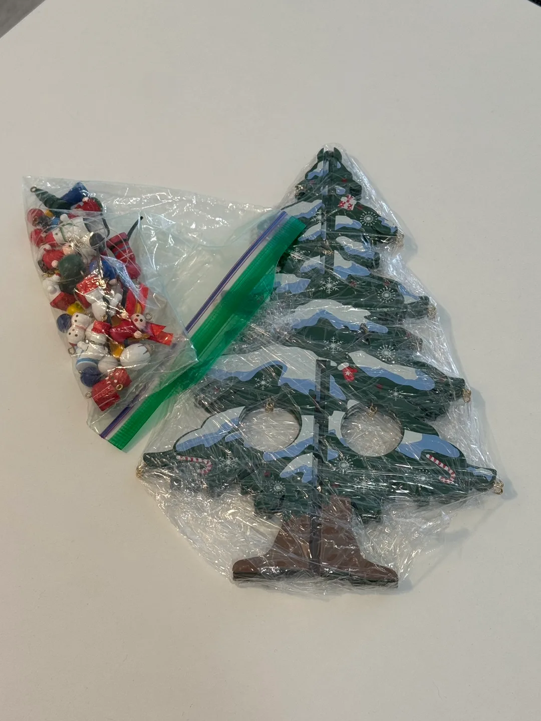 Vintage Wooden Christmas Tree Ornament Set image indicator(2)