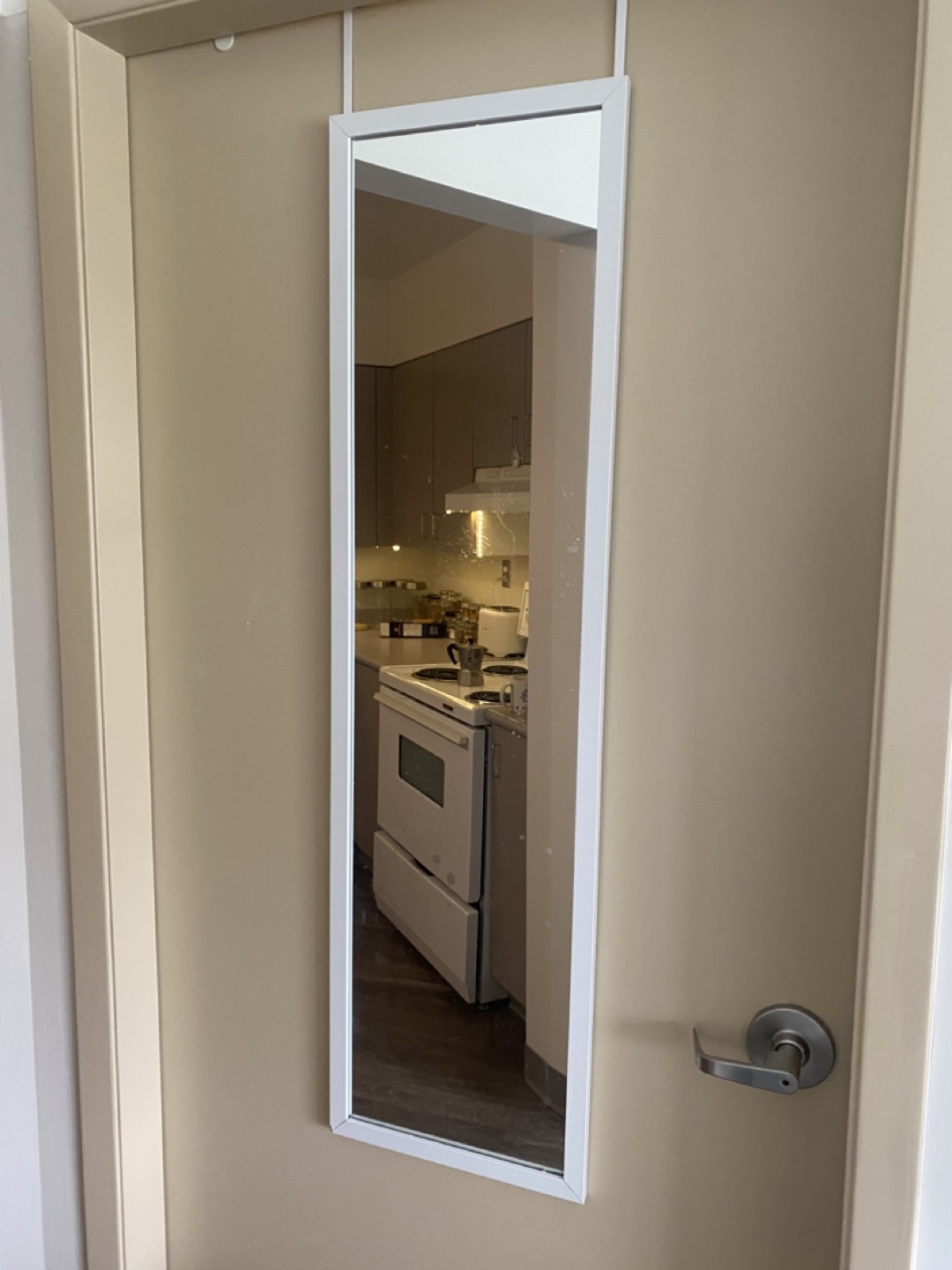 Over-the-door mirror