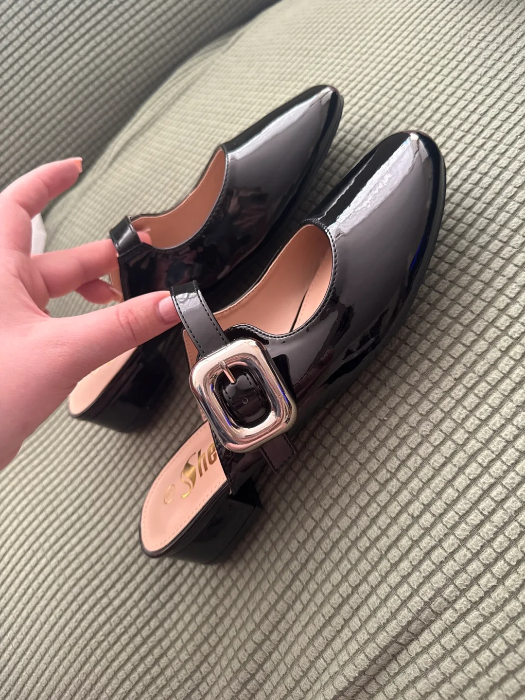 Shein Black Buckle Mules image indicator(4)
