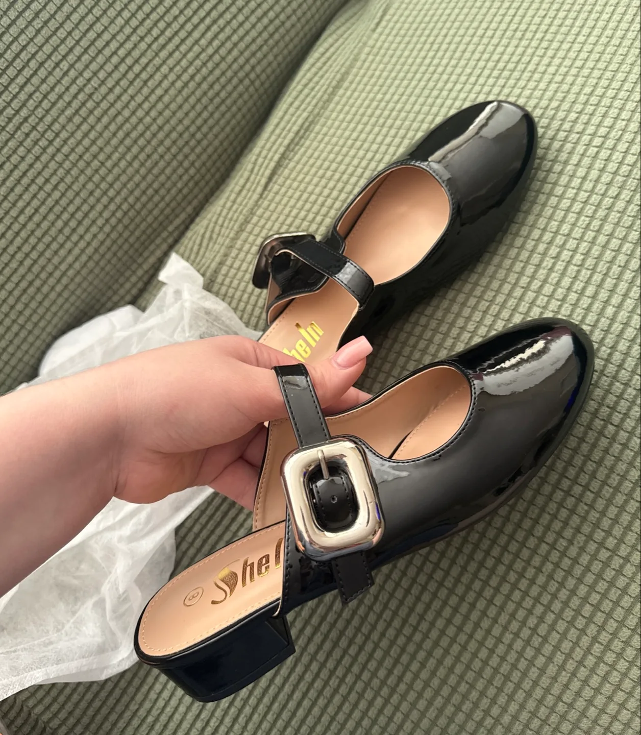 Shein Black Buckle Mules image indicator(2)