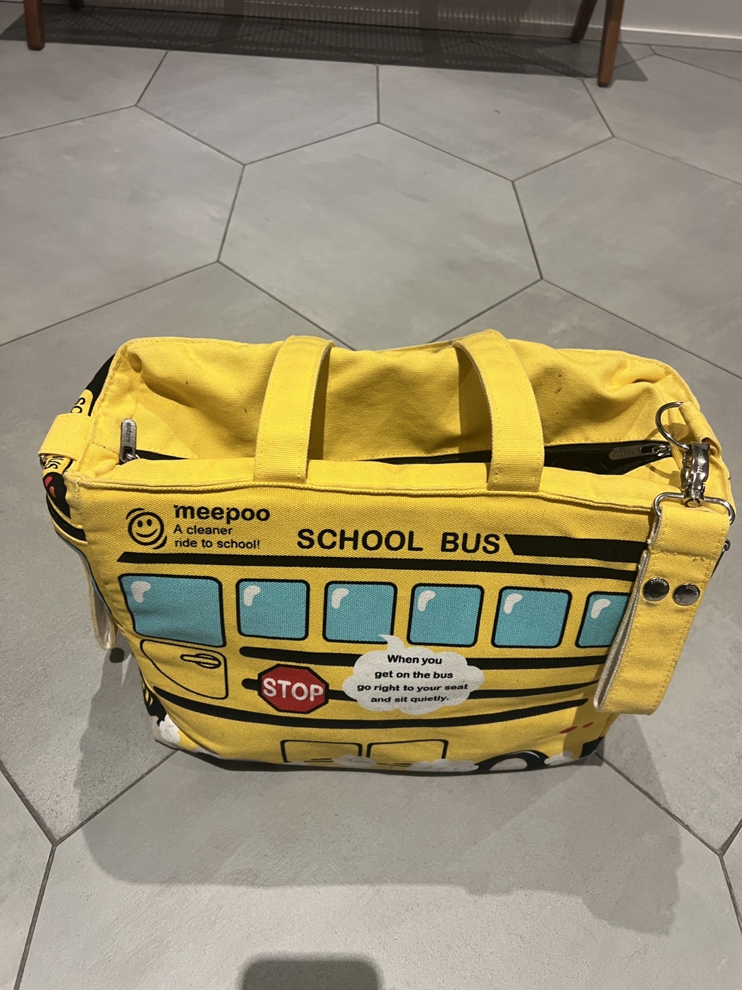 Meepoo School Bus Tote Bag