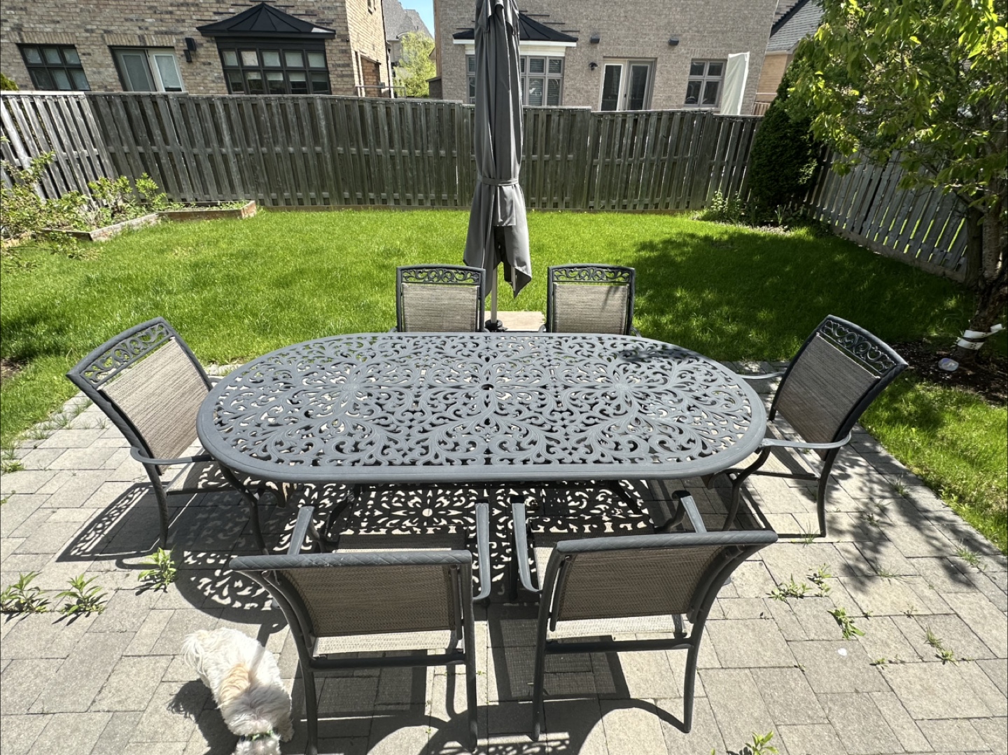Ornate Metal Outdoor Patio Set