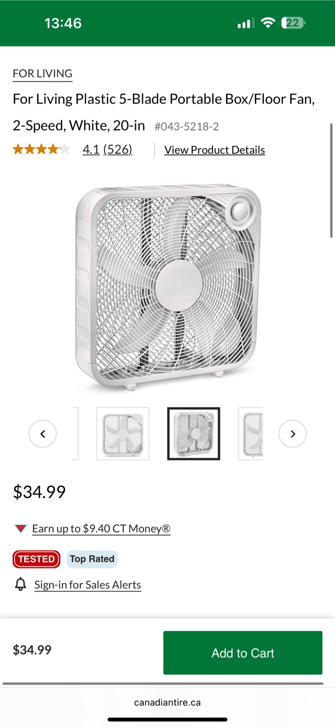 For Living 20-inch 5-Blade Box Fan - photo 2