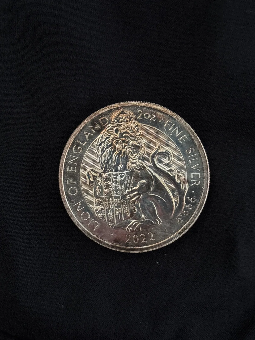 2022 2oz Fine Silver Lion of England Coin thumbnail