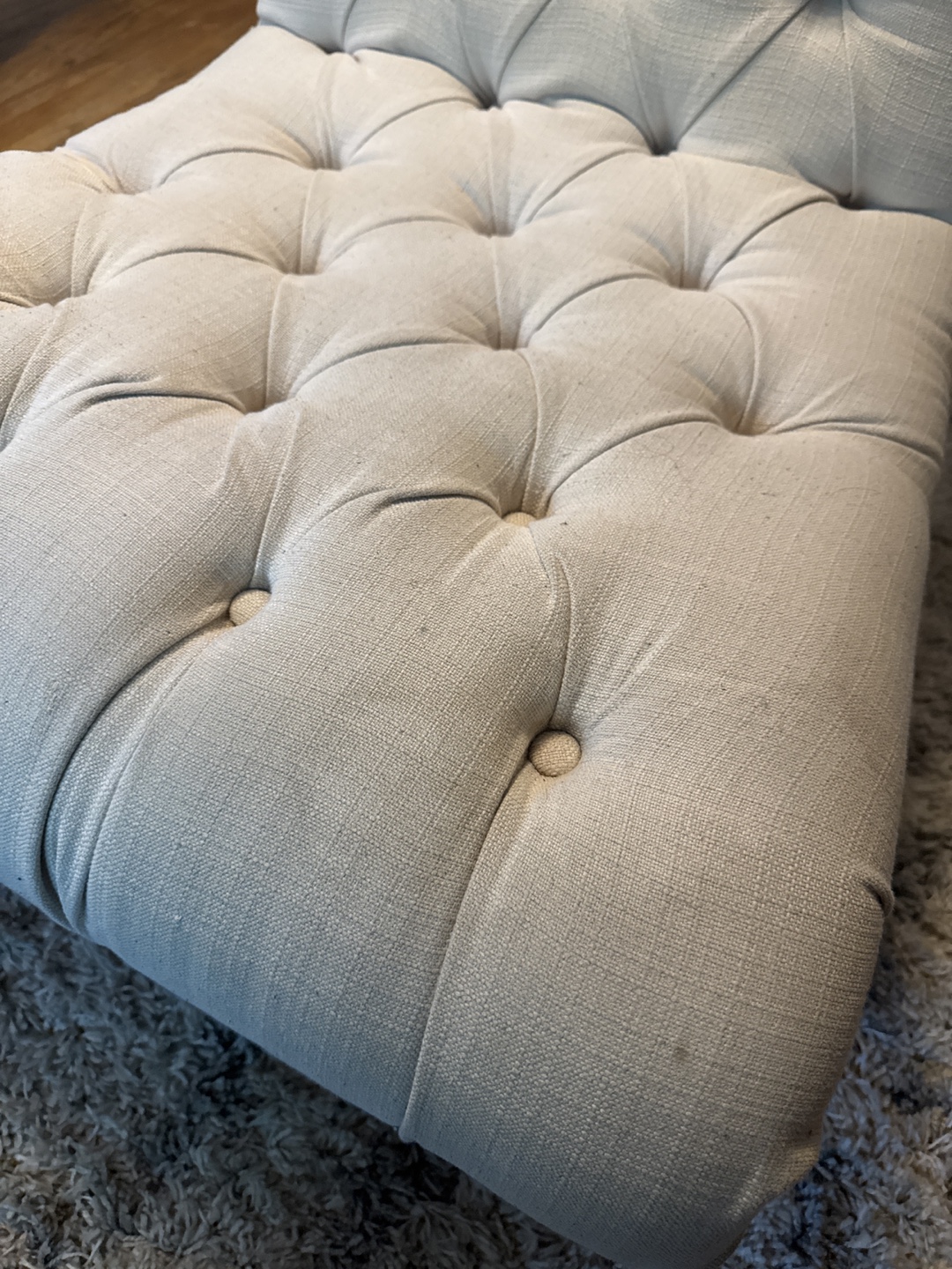 Beige Tufted Accent Chair - photo 3