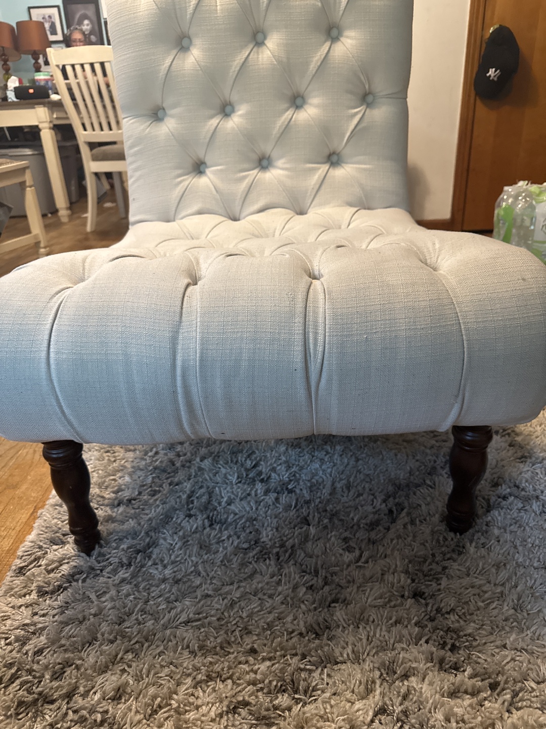 Beige Tufted Accent Chair - photo 2
