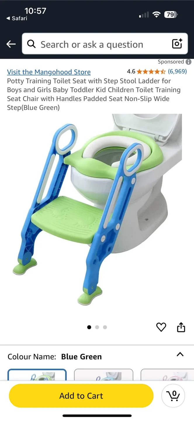 Potty Training Toilet Seat with Step Stool Ladder thumbnail