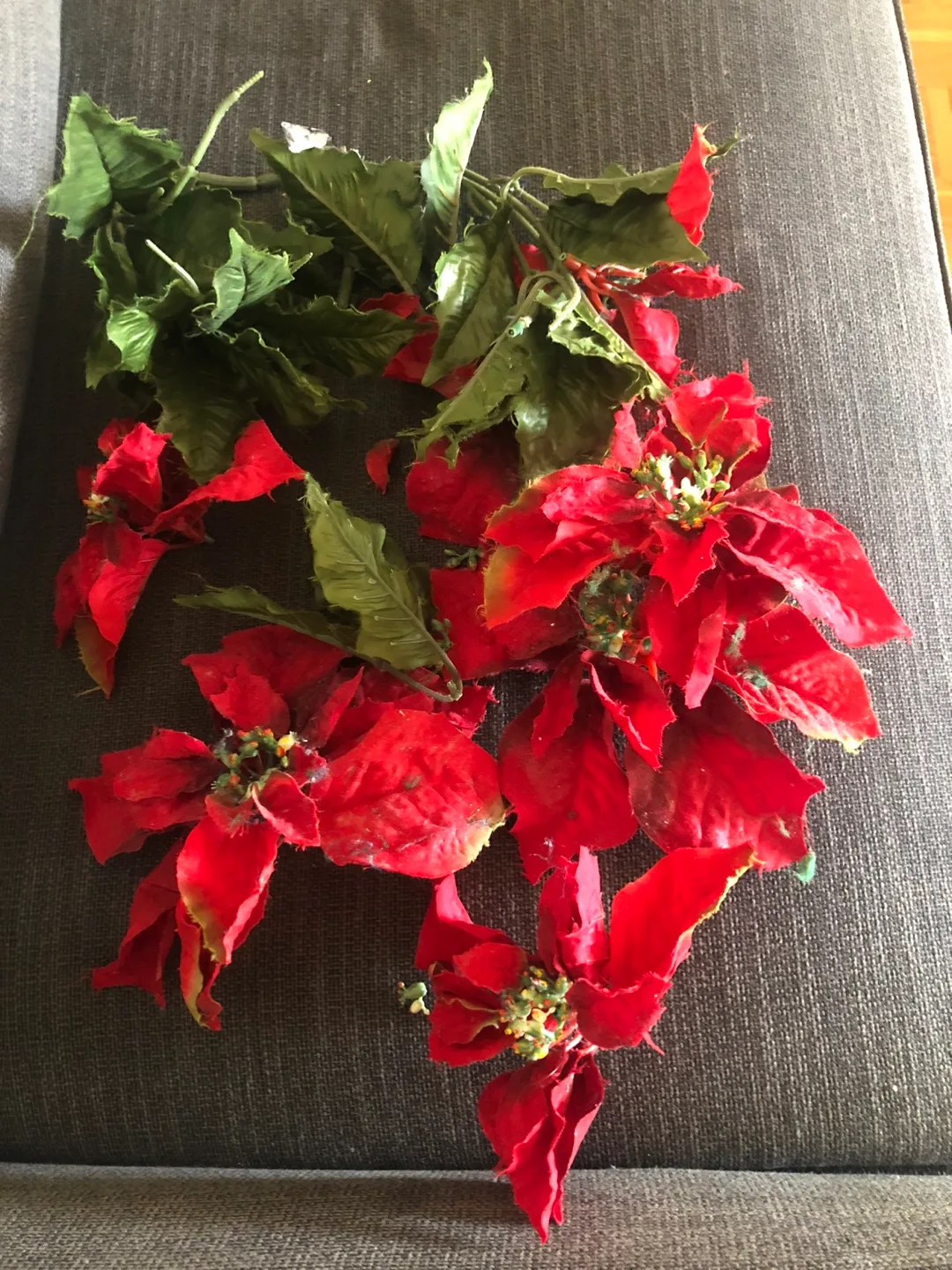 #freecycle Artificial Poinsettia Christmas Decorations thumbnail