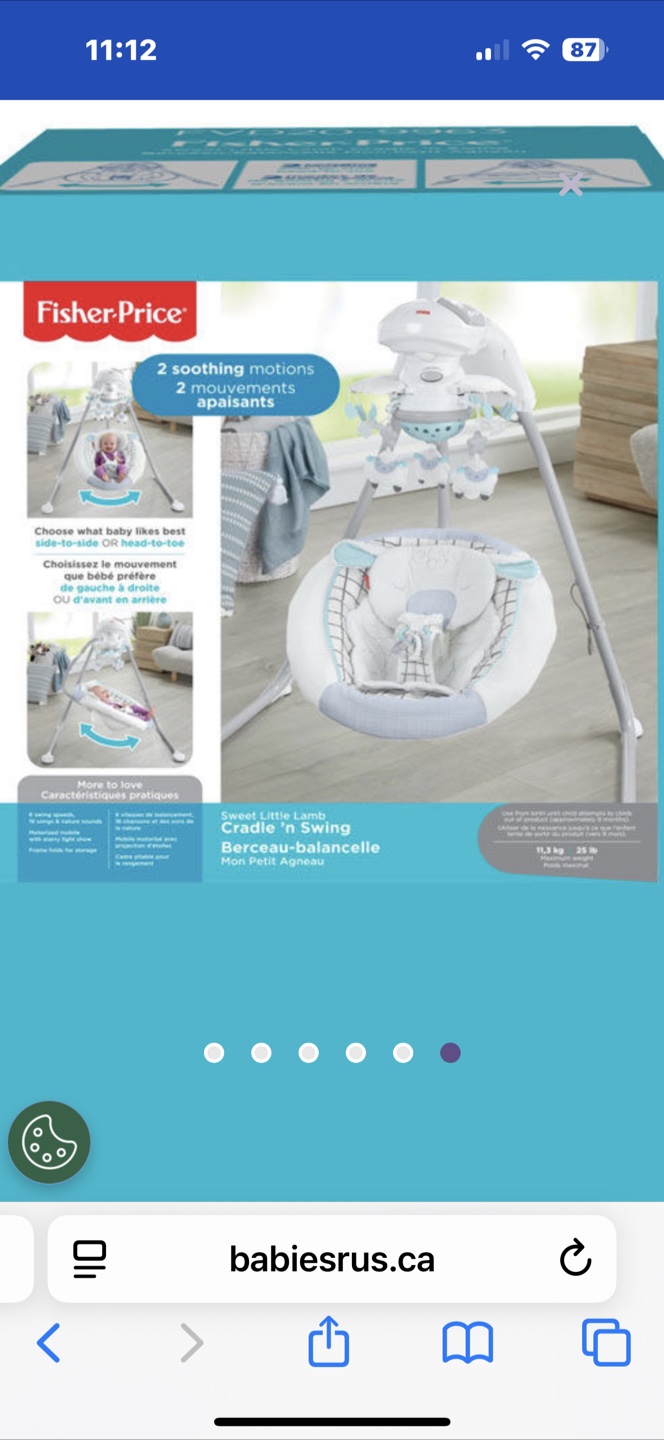 Fisher-Price Soothing Motions Cradle Swing - photo 2