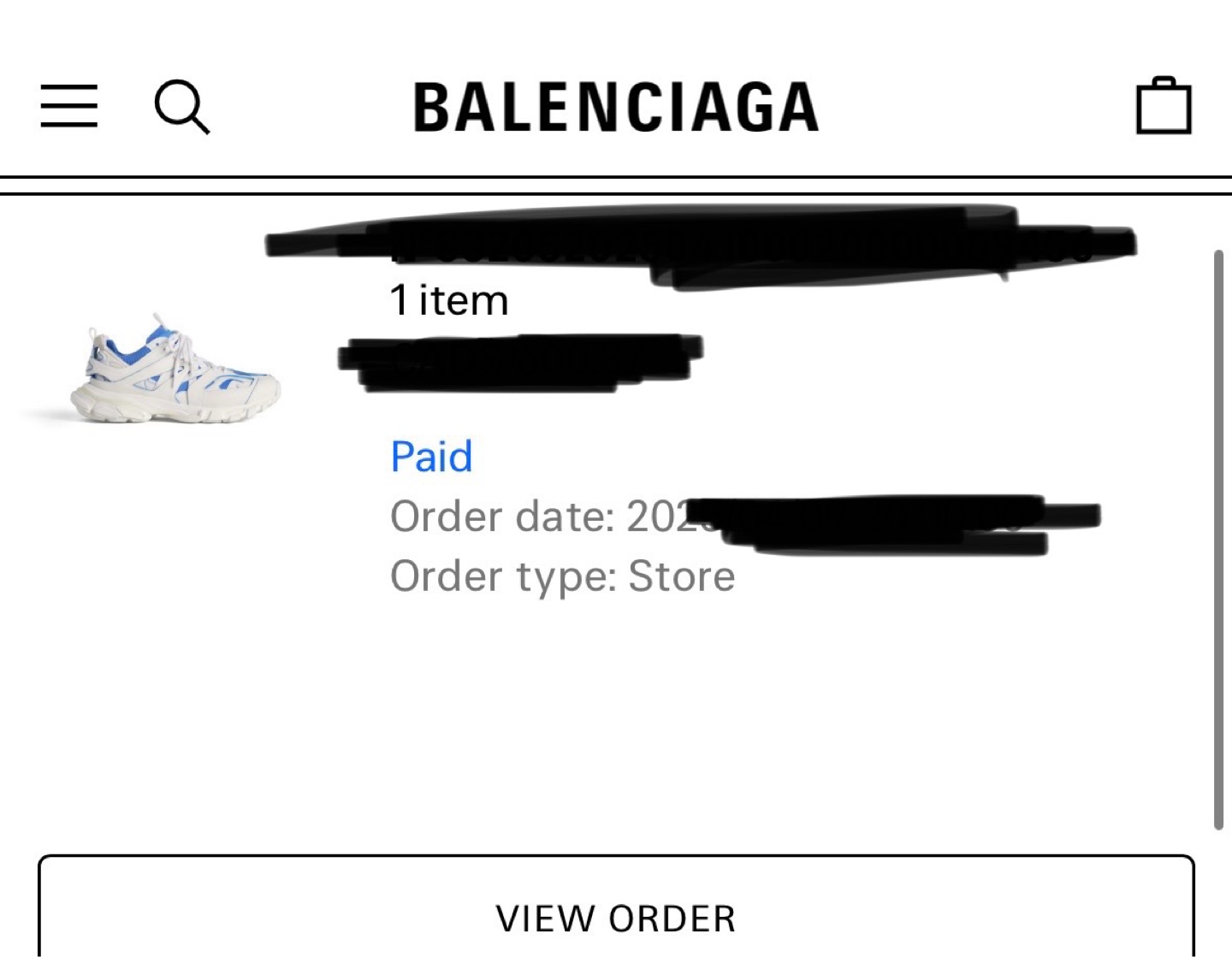 Balenciaga Track Sock Sneakers White and Blue - photo 3