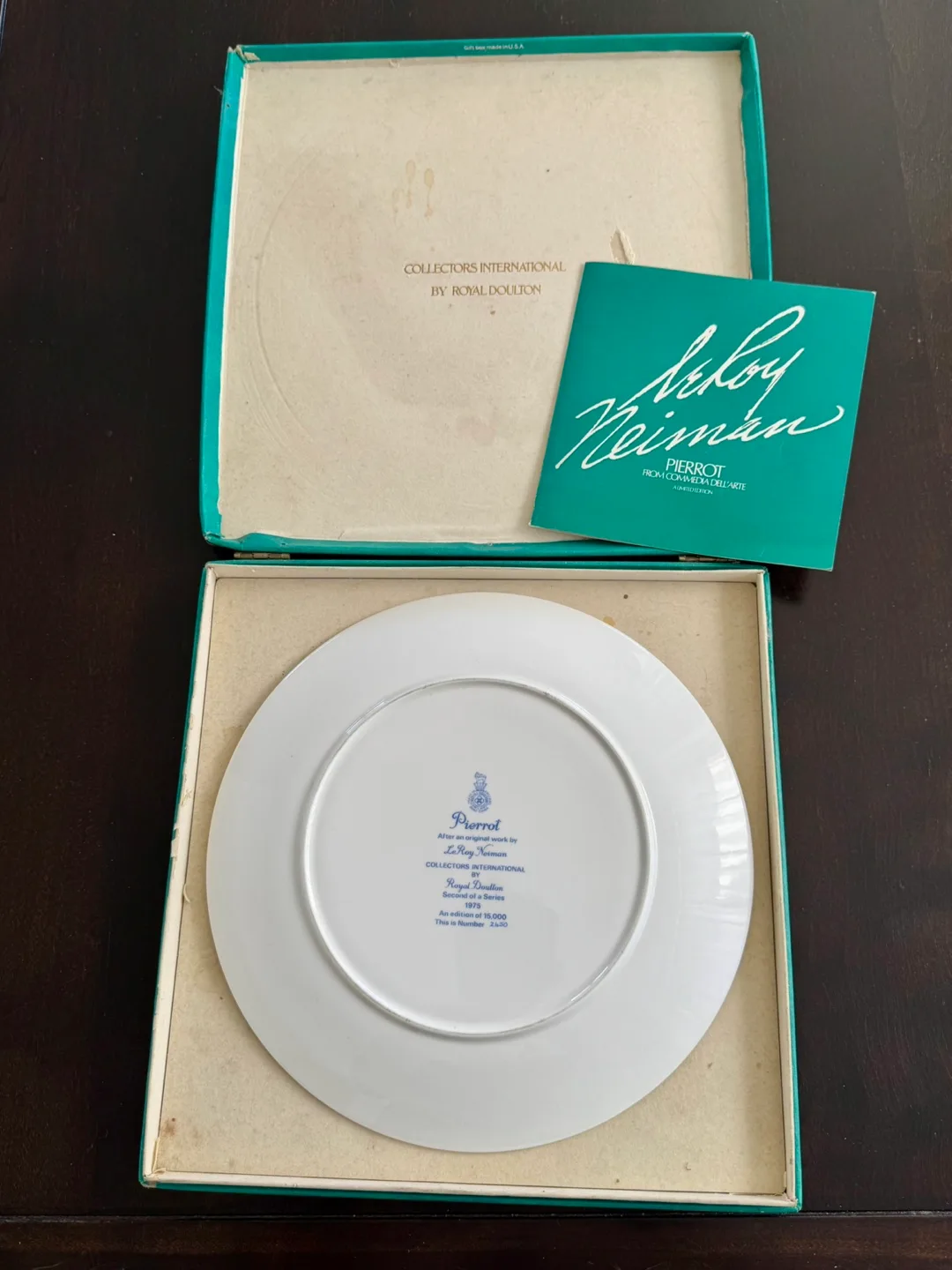 Vintage Royal Doulton Pierrot Collector's Plate - LeRoy Neiman image indicator(2)