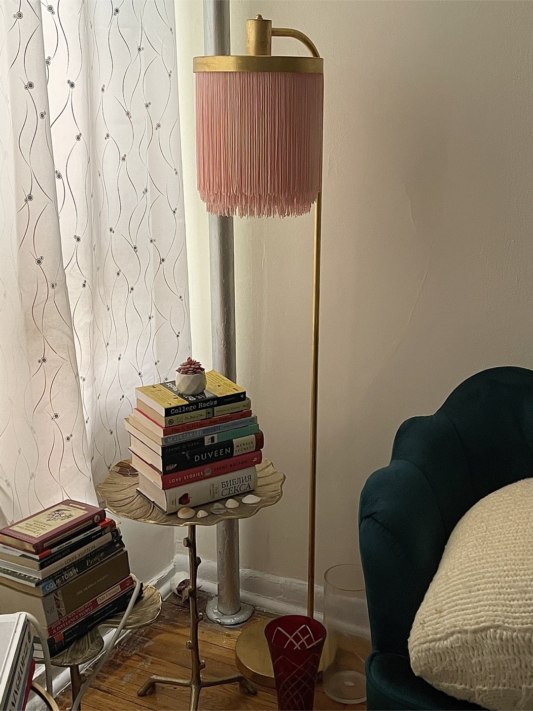 Pink Fringe Floor Lamp - photo 2