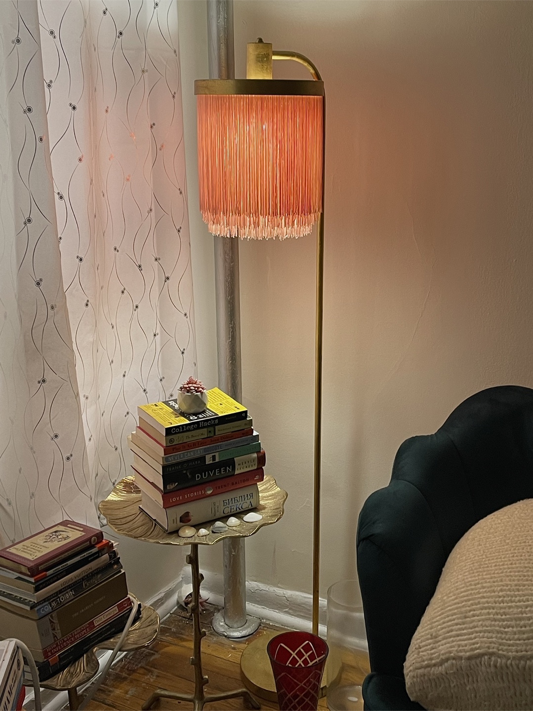 Pink Fringe Floor Lamp - photo 3