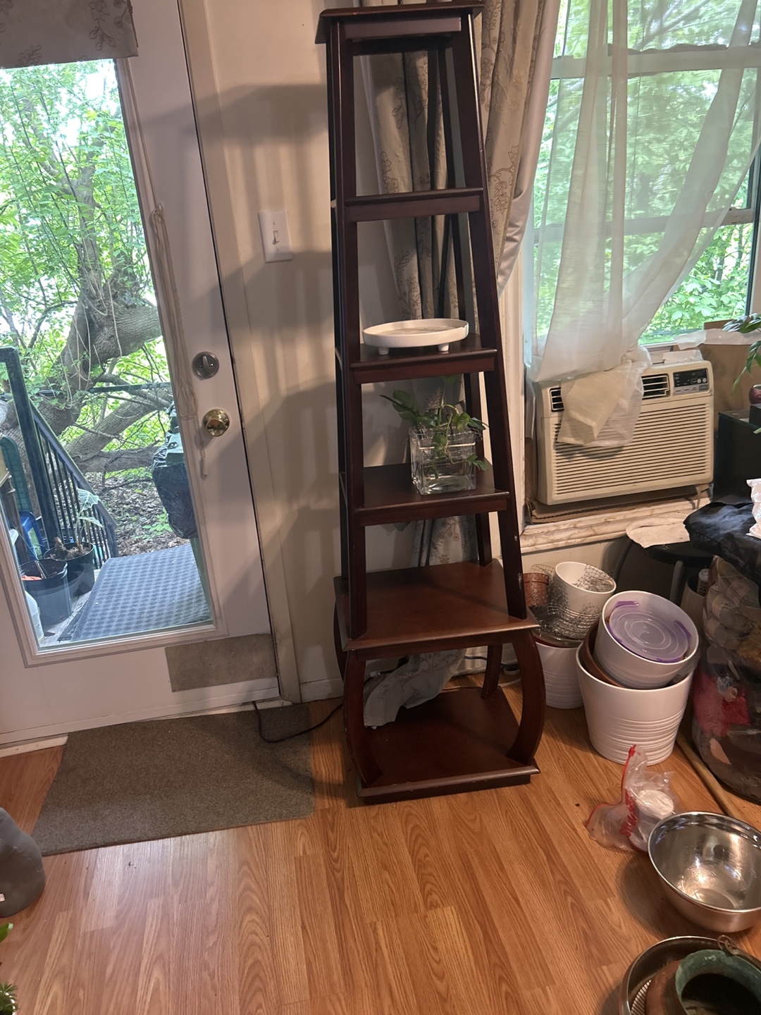 Tall Wooden 5-Shelf Plant Stand