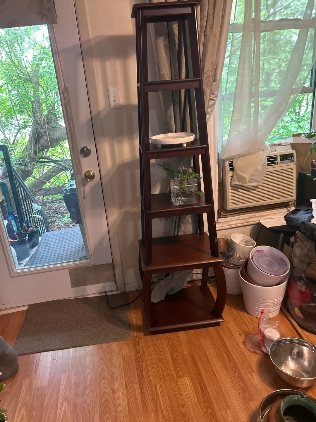 Tall Wooden 5-Shelf Plant Stand thumbnail