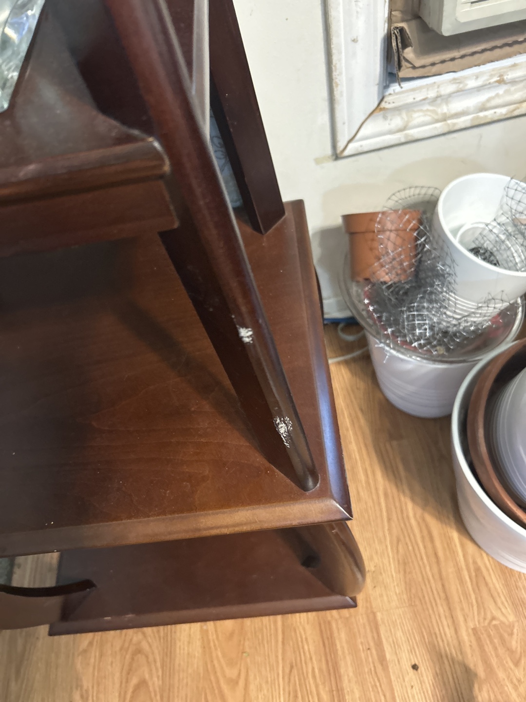Tall Wooden 5-Shelf Plant Stand - photo 2