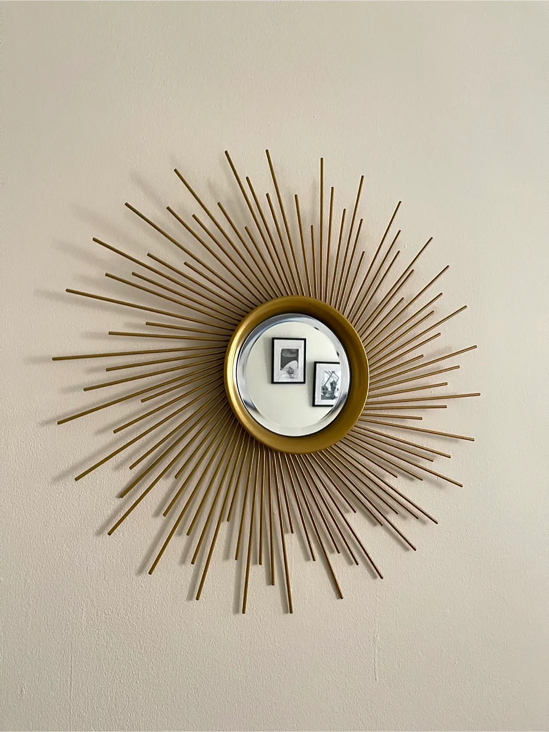 Gold metal Sunburst Mirror Wall Decor thumbnail