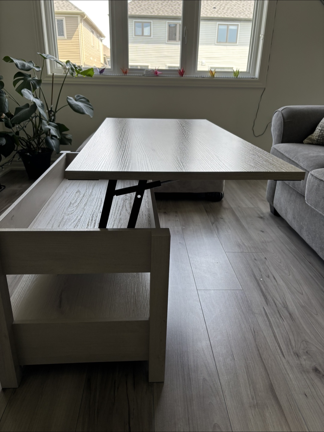 Lift-Top Coffee Table with Storage and Two Drawers