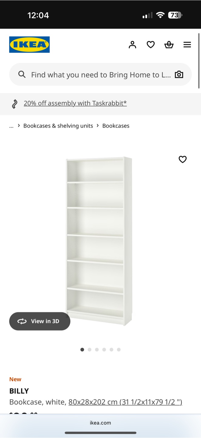 IKEA BILLY Bookcase - White - photo 2
