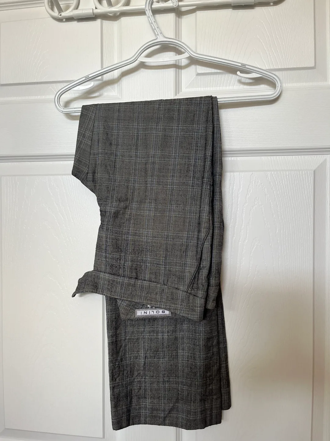 Boouli Women's Grey Plaid Trousers image indicator(2)