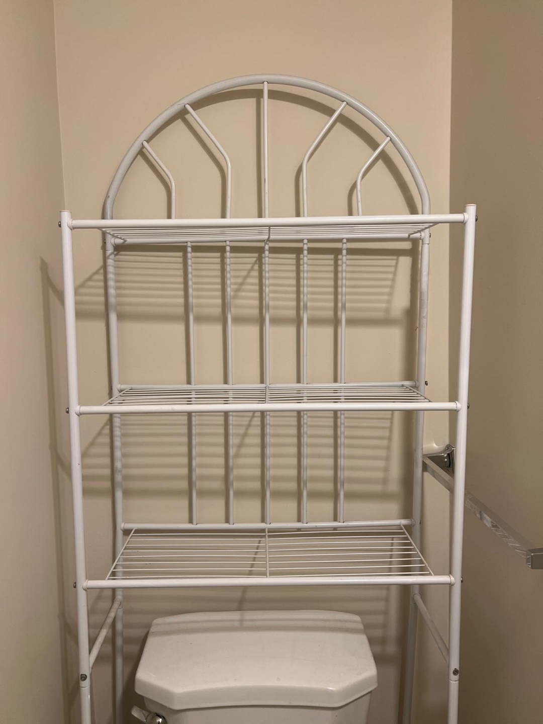 White Metal Over-the-Toilet Organizer - photo 2