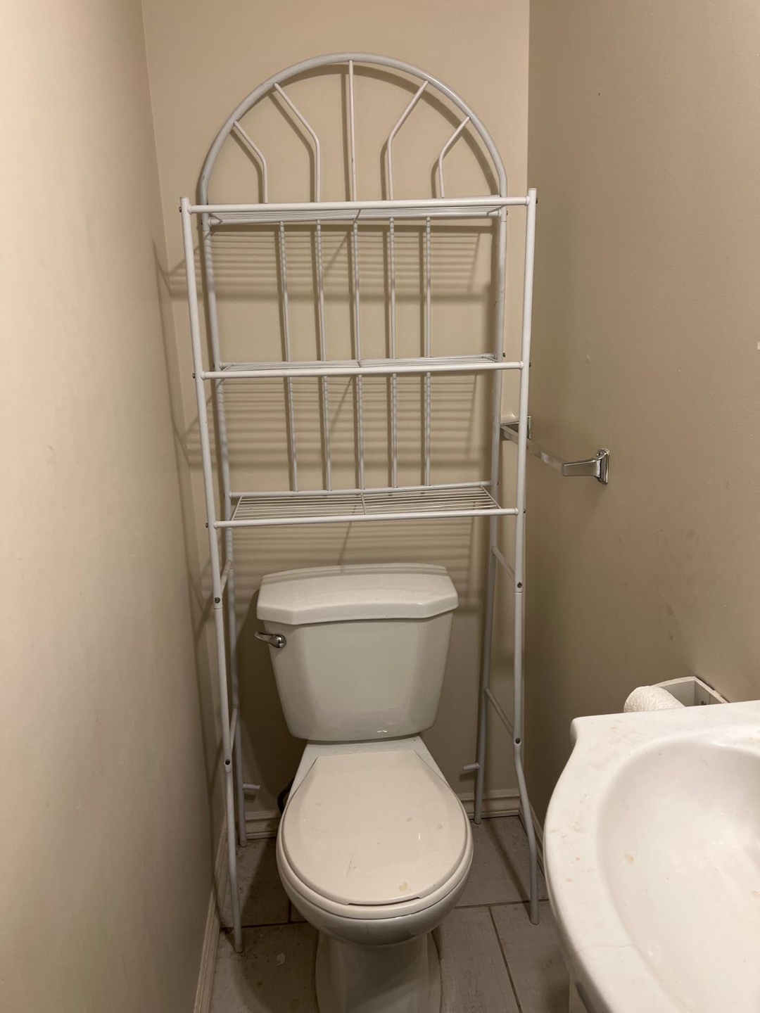 White Metal Over-the-Toilet Organizer - photo 3
