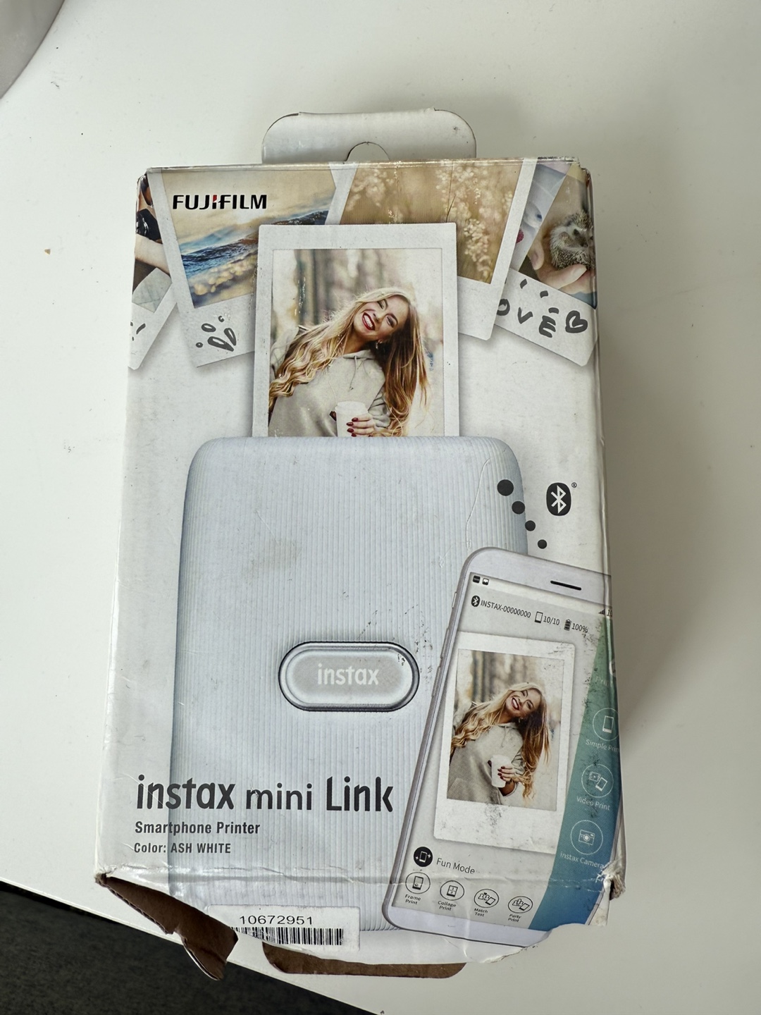 Fujifilm Instax Mini Link Smartphone Printer - Ash White - photo 2