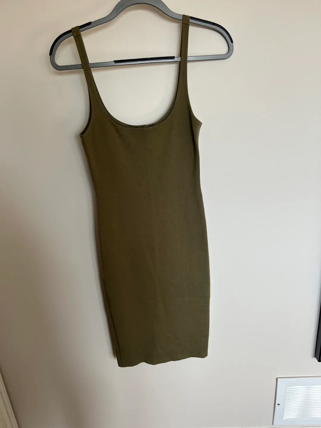 Olive Green Bodycon Sundress Size Small thumbnail