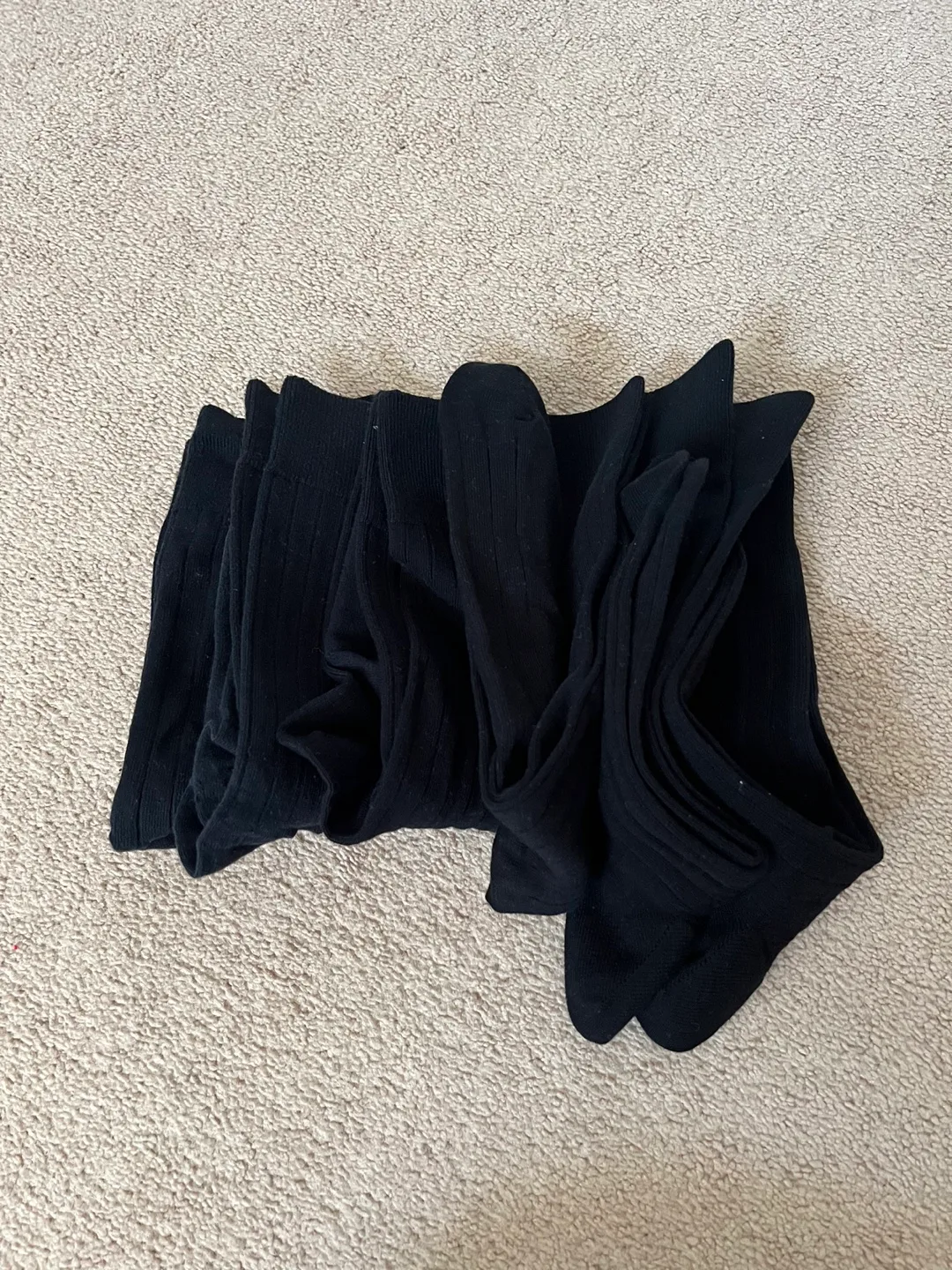 Six Pairs of Black Ribbed Socks image indicator(2)