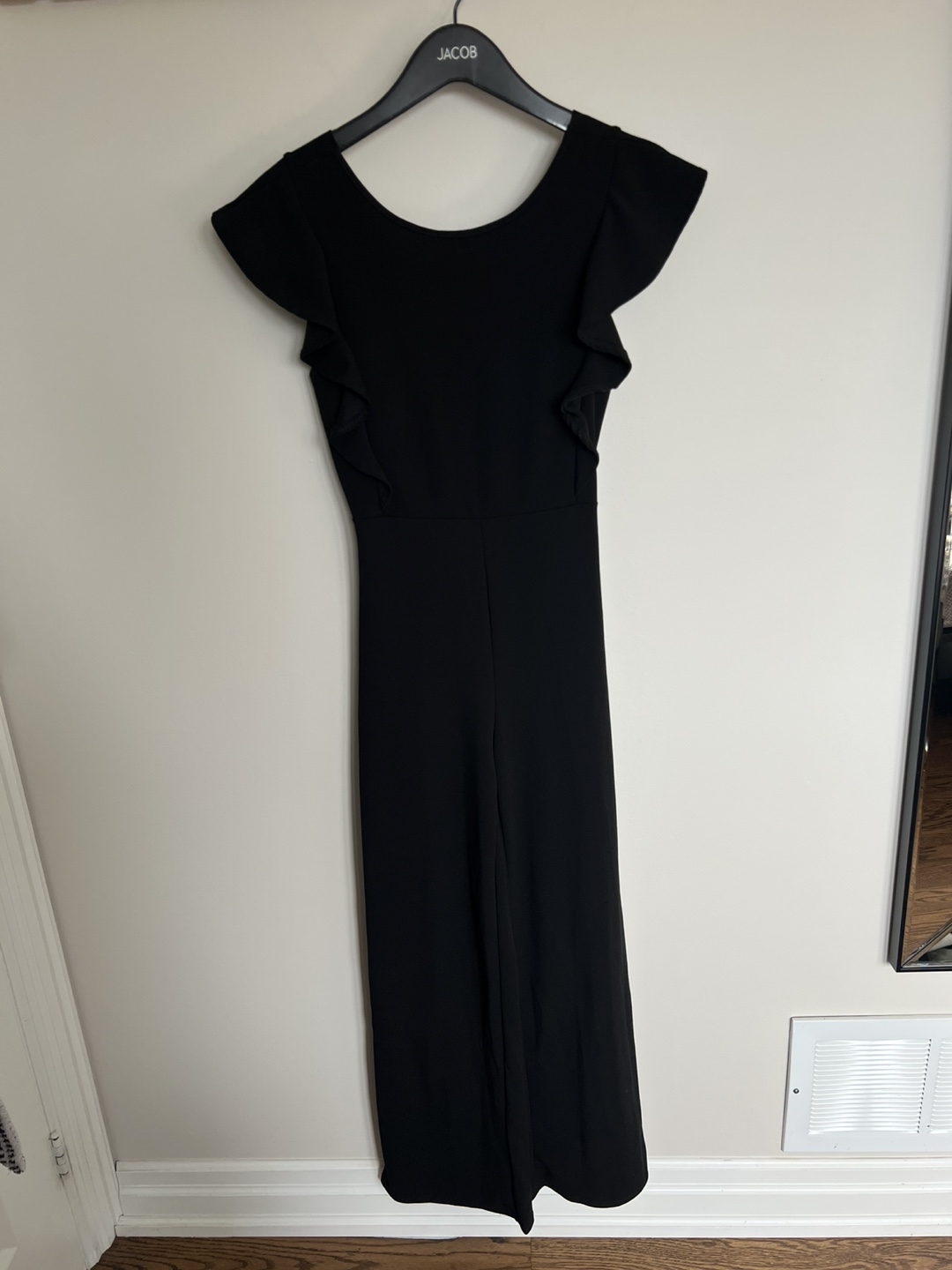 Black Ruffle Jumpsuit