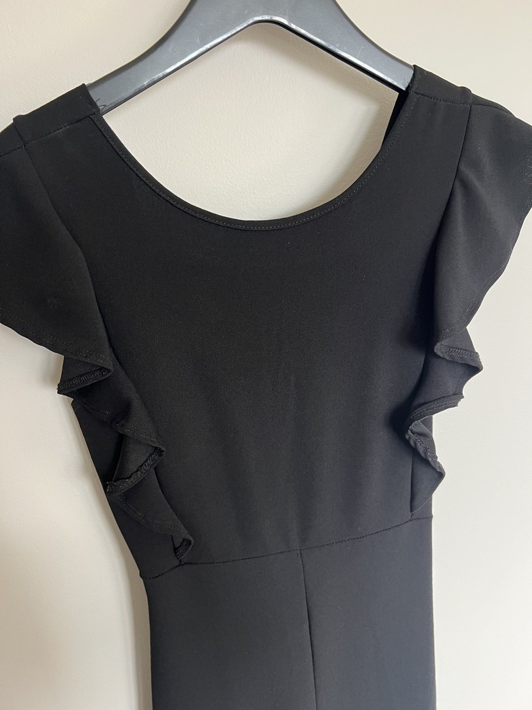 Black Ruffle Jumpsuit - photo 2