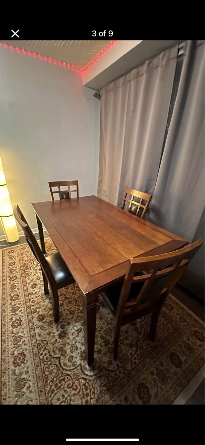 The Brick Dark Wood Dining Table  & Chairs - photo 3