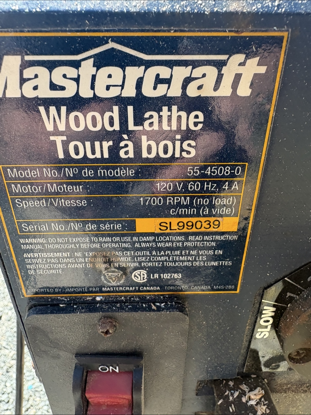 Mastercraft Wood Lathe - Model 55-4508-0 - photo 2