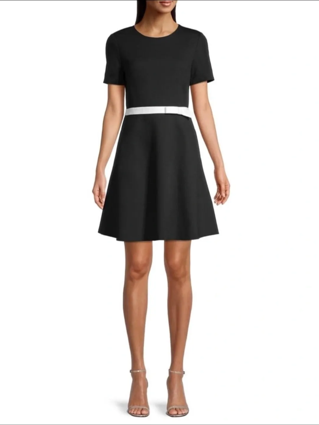 Kate Spade Bow-Waist Two-Tone Ponte Dress size 10 image indicator(7)