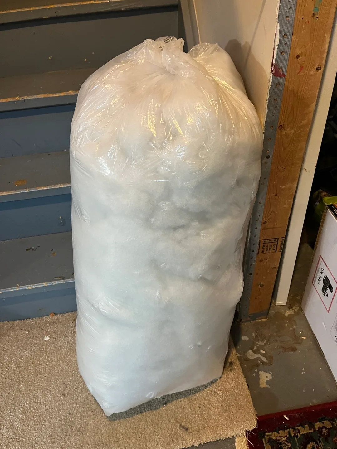 Large bag of polyester fiberfill