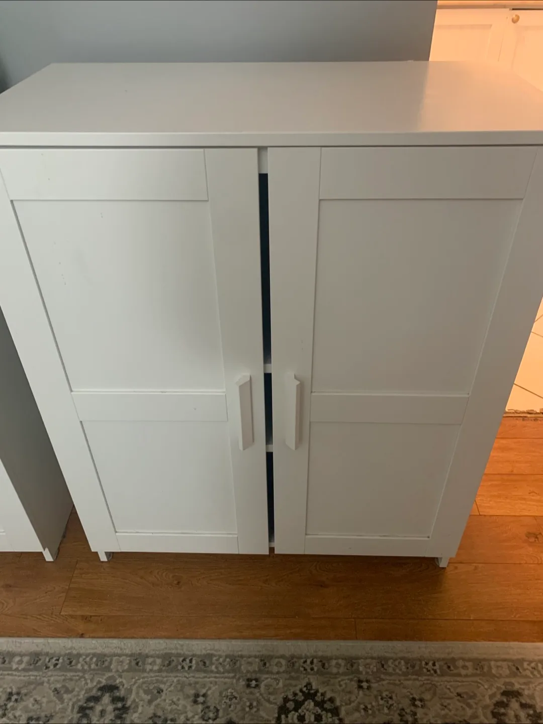 IKEA BRIMNES White Cabinet with Doors image indicator(2)