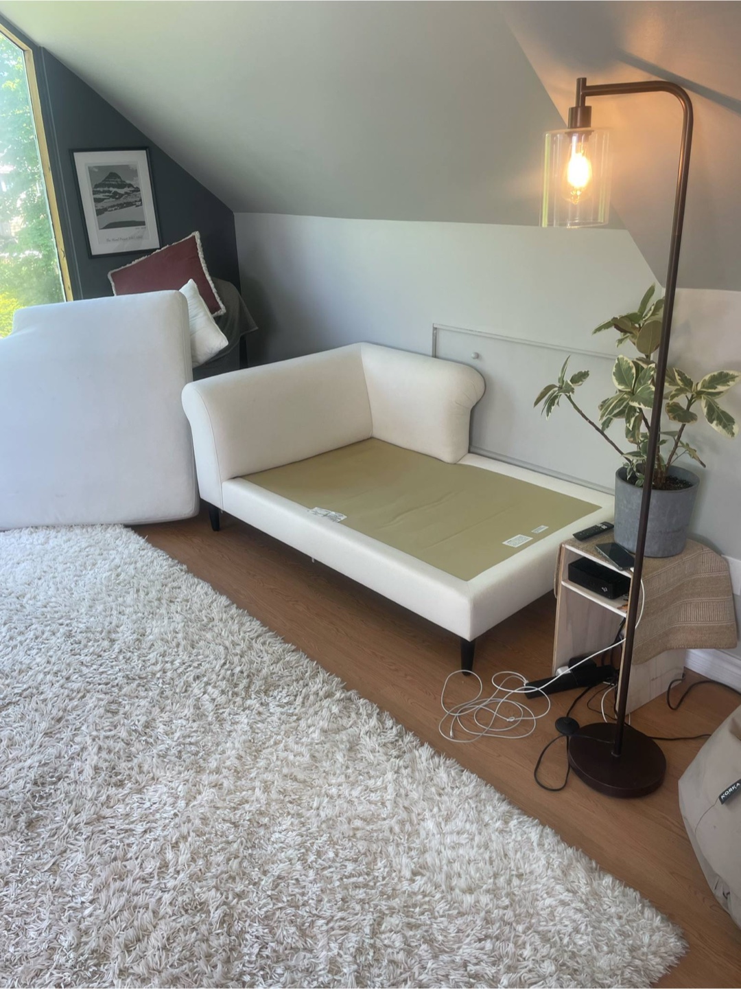 CB2 White Chaise Lounge - photo 2