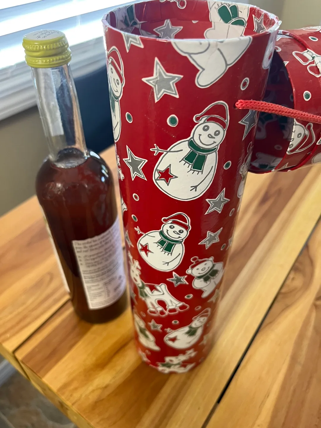 Christmas Wine Gift Tube with Bottle image indicator(2)