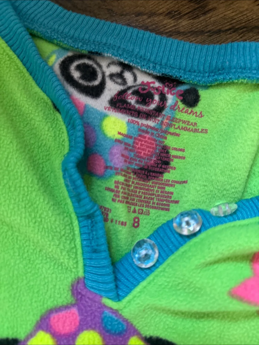 Girls Size 8 Panda Pajamas image indicator(3)