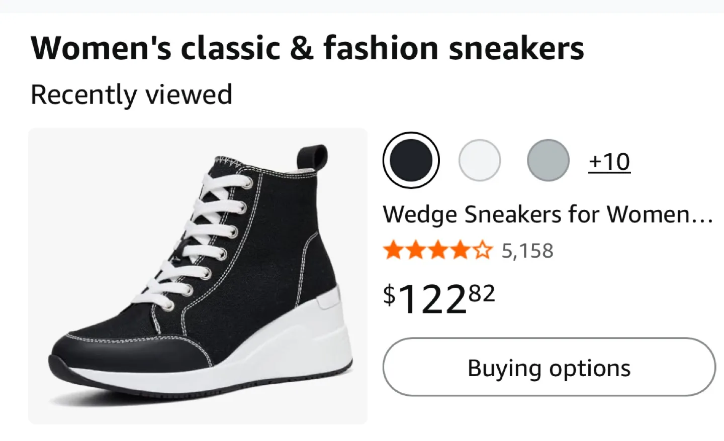 Cestfini Women's Black Wedge Sneakers thumbnail