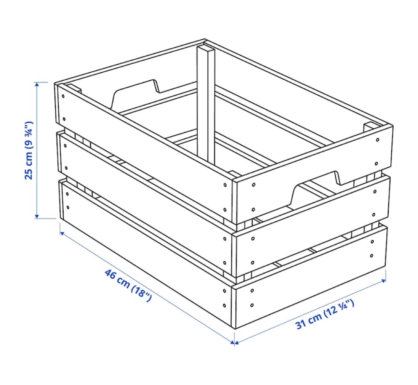 Wooden Crate Storage Box - photo 3