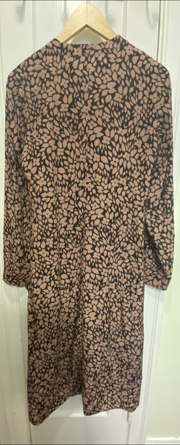 BOSS Womens Black and camel  Floral Midi Dress - photo 2