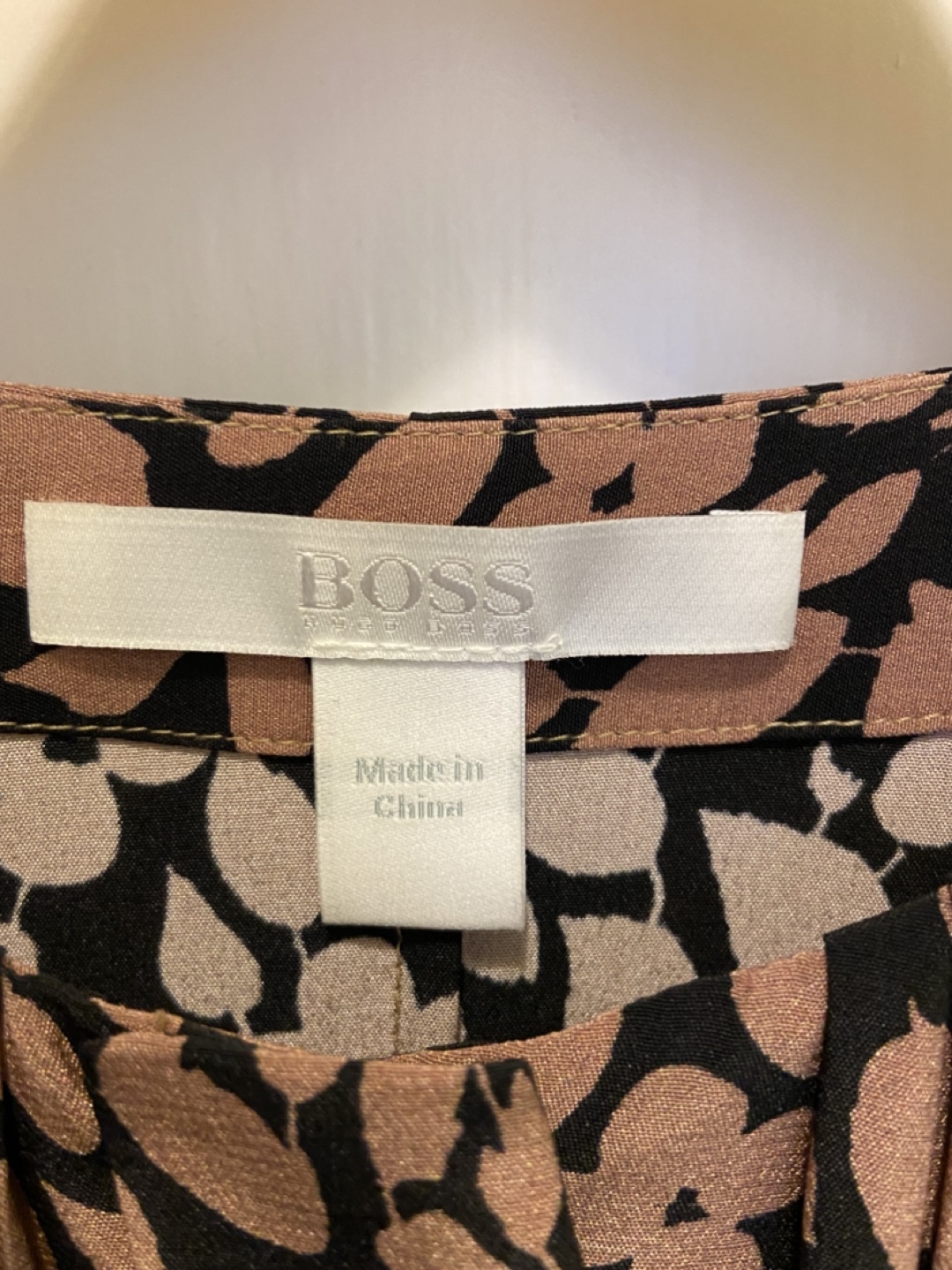BOSS Womens Black and camel  Floral Midi Dress - photo 3