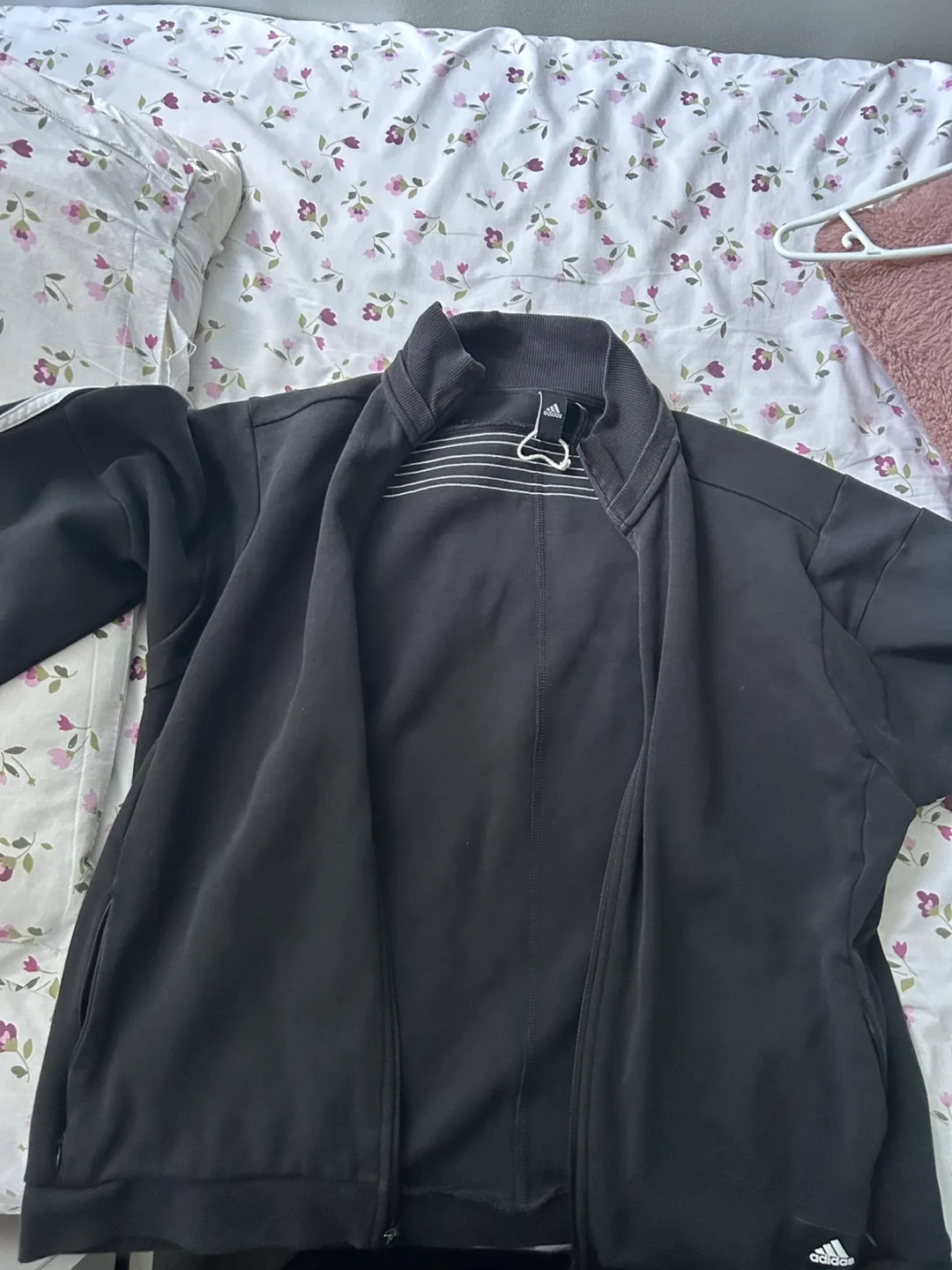 Adidas Women's Black Track Jacket Size 12-14 thumbnail