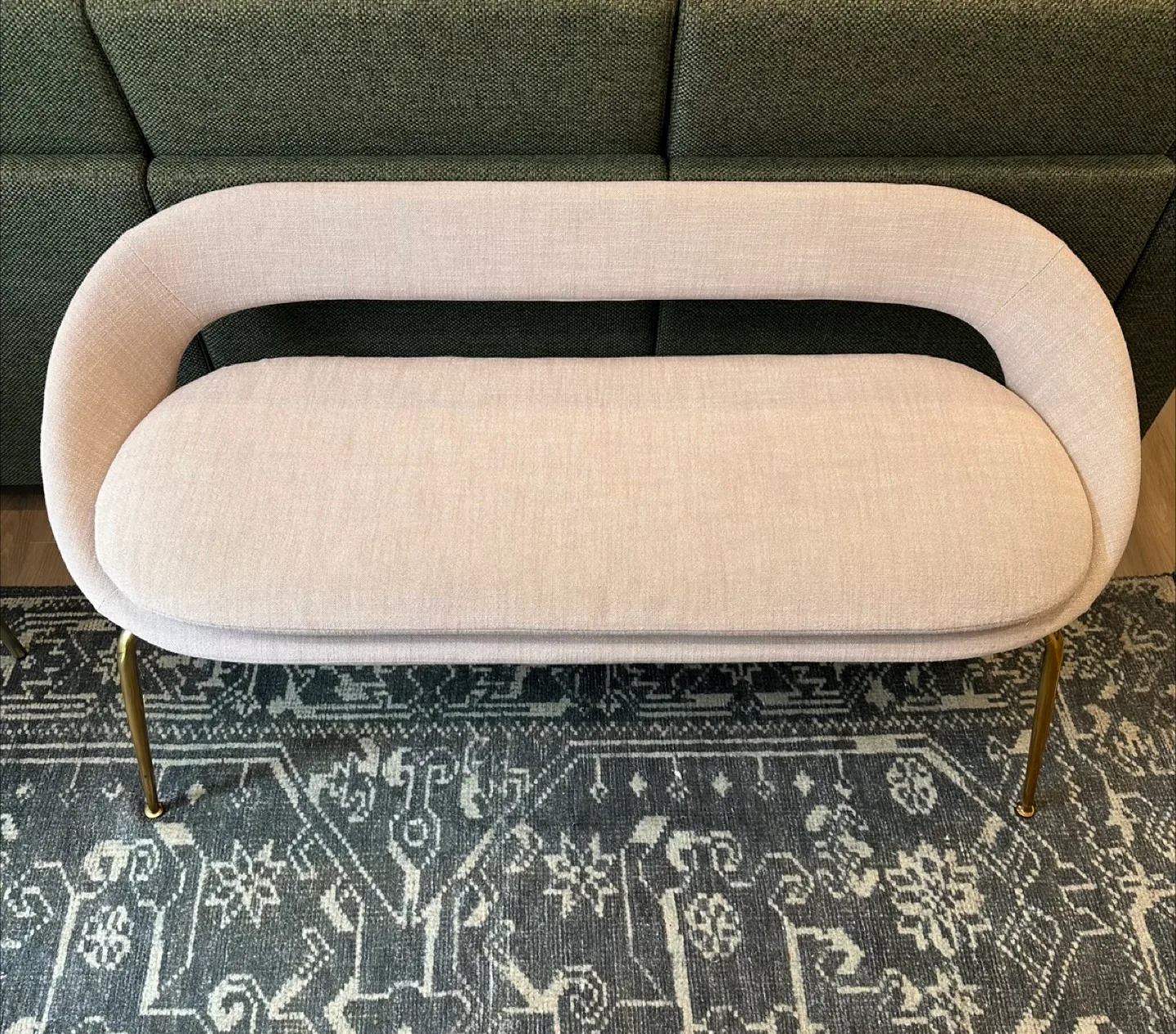 Bench with Gold Legs - West Elm thumbnail